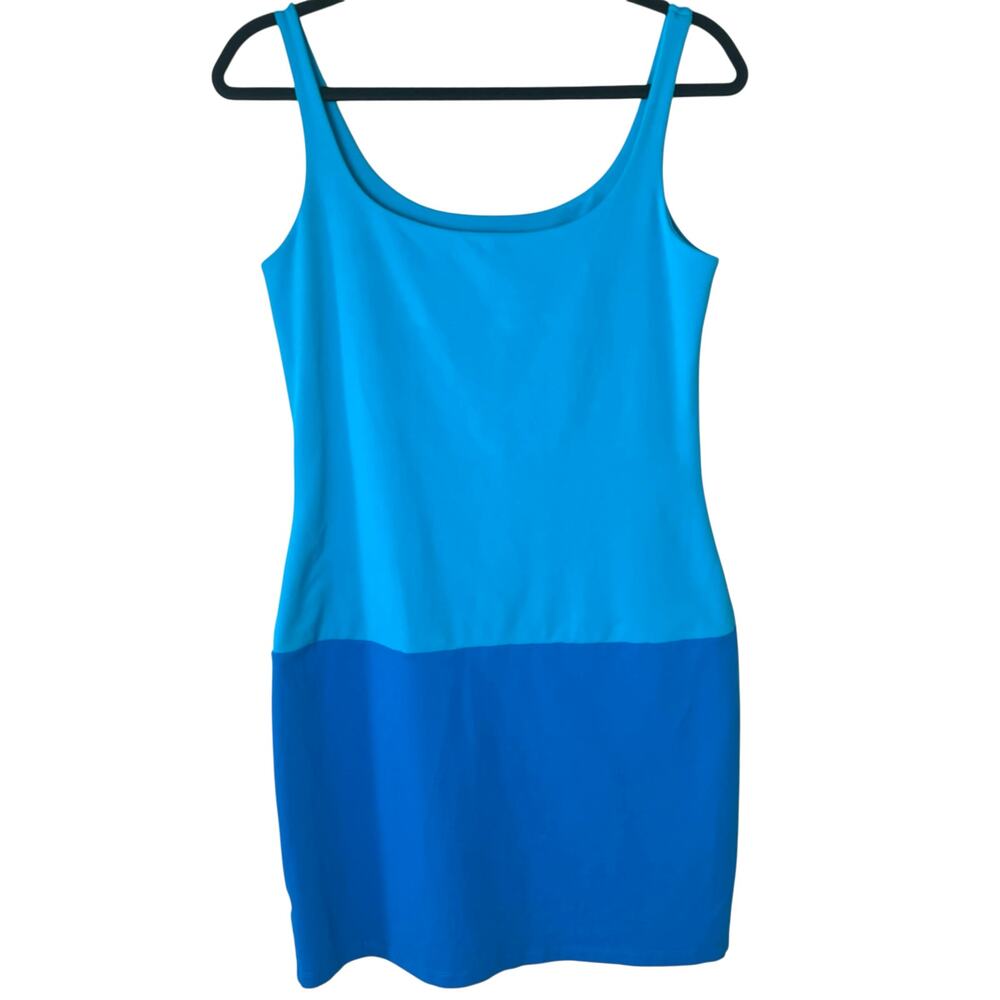 Susana Monaco Color Block Sleeveless Scoop Neck Tank Mini Dress Sz Large